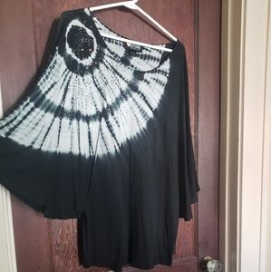 Swarovski element tie dye top